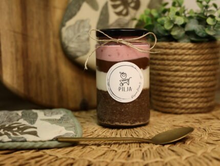Proteinski chia puding- čoko malina
